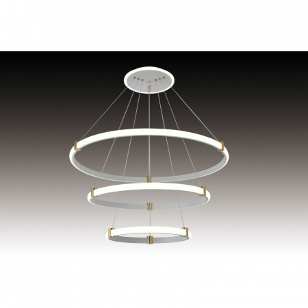 Plafoniere - Lustra LED Alb cu 3 Cercuri