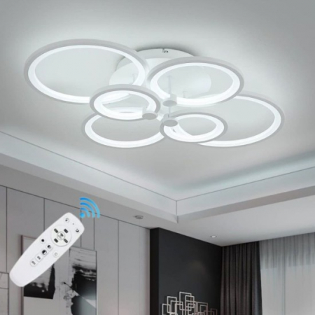 LUSTRA LED CERCURI 100W CU 6 BRATE 3 CULORI+IR 830mm x 140mm [1]