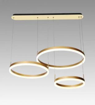 Amenajari Interioare - LUSTRA LED CU TELECOMANDA 3 FUNCTII GOLD 150W