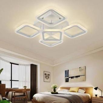 Iluminat - LUSTRA LED DIMABILA CU TELECOMANDA 3 FUNCTII 5 ELEMENTE 80W