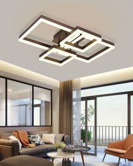 Amenajari Interioare - LUSTRA LED DIMABILA CU TELECOMANDA 3 FUNCTII C0FFE 160W
