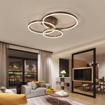 Lustre - LUSTRA LED DIMABILA CU TELECOMANDA 3 FUNCTII COFFE 160W