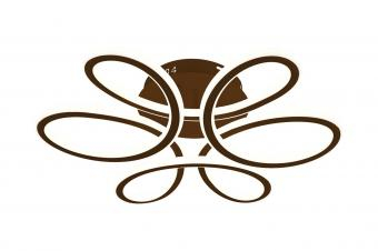 Iluminat - LUSTRA LED DIMABILA CU TELECOMANDA 3 FUNCTII COFFE