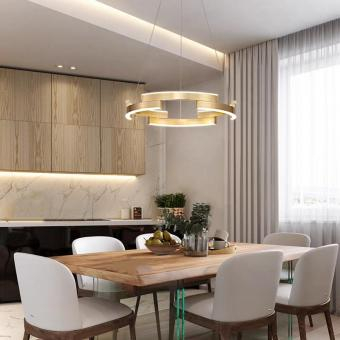 Lustre - LUSTRA LED DIMABILA CU TELECOMANDA 3 FUNCTII DUBLA FATA 60W