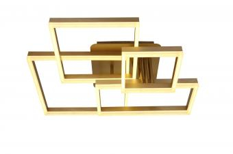 Amenajari Interioare - LUSTRA LED DIMABILA CU TELECOMANDA 3 FUNCTII GOLD 150W