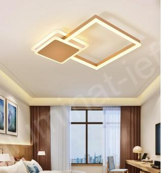 Iluminat - LUSTRA LED DIMABILA CU TELECOMANDA 3 FUNCTII GOLD 80W