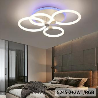 Amenajari Interioare - LUSTRA LED DIMABILA CU TELECOMANDA 3 FUNCTII RGB NEON 80W