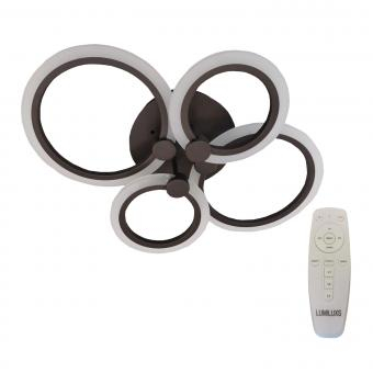 Iluminat - LUSTRA LED DIMABILA CU TELECOMANDA 3 FUNCTII WENGE 60W