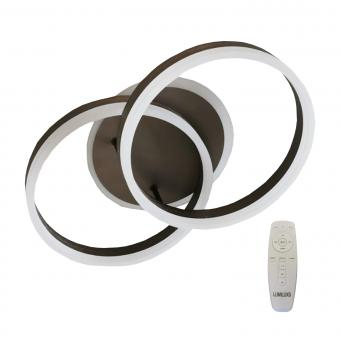Lustre - LUSTRA LED DIMABILA CU TELECOMANDA 3 FUNCTII WENGE 90W