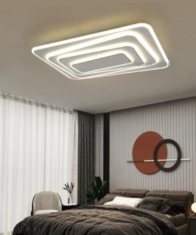 Iluminat - LUSTRA LED DIMABILA CU TELECOMANDA 3 FUNCTII WHITE 130W