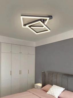 Amenajari Interioare - LUSTRA LED DIMABILA CU TELECOMANDA SI ELEMENT ORIENTABIL NEGRU