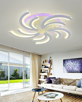 Amenajari Interioare - LUSTRA LED DIMABILA CU TELECOMANDA SPIN RGB 110W