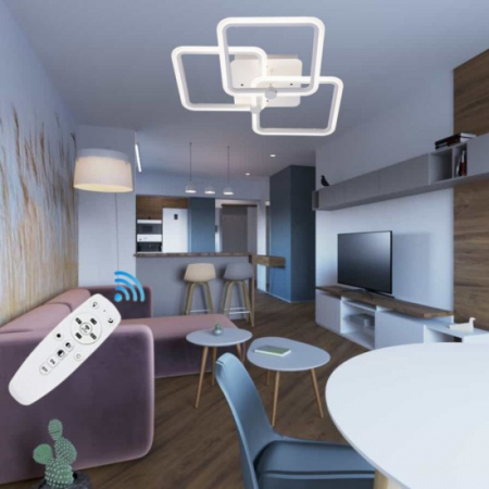 Lampadare - LUSTRA LED LIVING 80W CU 3 BRATE 3 CULORI+IR 580x150mm