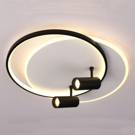 Aplice - Lustra Led Neagra cu spot Carina 60w/3800lm 3000k/4000k/6500k cu Telecomanda