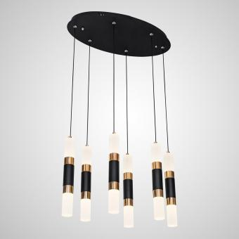 Amenajari Interioare - LUSTRA LED NEGRU GOLD 6 ELEMENTE 40W