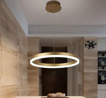 Iluminat - LUSTRA LED SUSPENDATA DIMABILA TELECOMANDA GOLD 40CM 80W