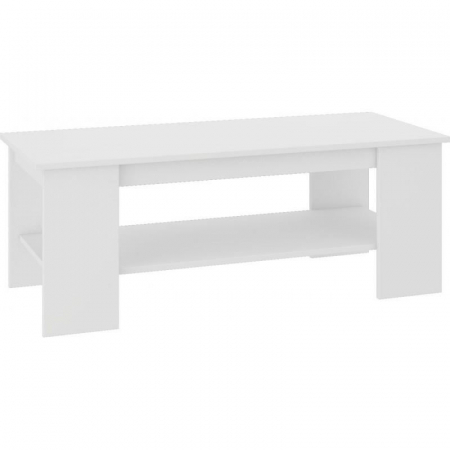 MASA DE CAFEA, PLACA LAMINATA, 1 RAFT, ALB, 120X50X45 CM, KAMI [2]