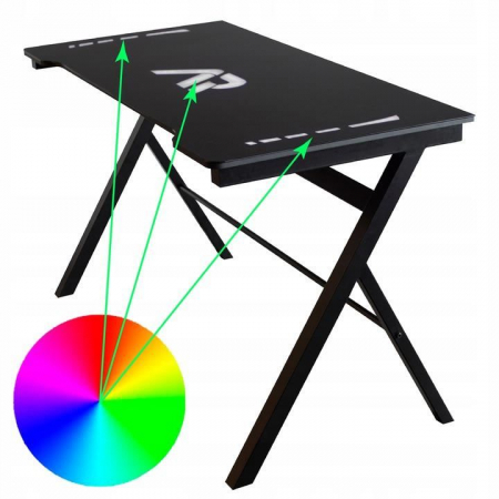MASA DE GAMING CU LED, 120X60X70 CM, ARAGON [7]