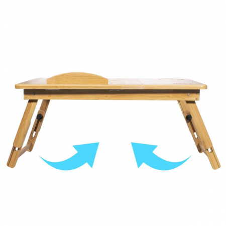 MASA PENTRU LAPTOP, ARTOOL, PLIABILA, LEMN, NATUR, 67X34.5X51 CM [2]