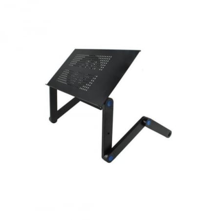 Living - MASA PENTRU LAPTOP, PLIABILA, AJUSTABILA, VENTILATOR CU USB, MOUSE PAD DETASABIL, 48X27X48 CM, ISOTRADE