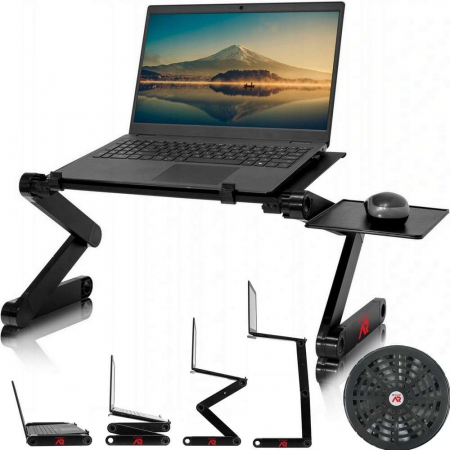 MASA PENTRU LAPTOP, PLIABILA, AJUSTABILA, VENTILATOR CU USB, MOUSE PAD DETASABIL, 52.5X25.5X47.5 CM, ARAGON [4]