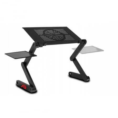 Mese - MASA PENTRU LAPTOP, PLIABILA, AJUSTABILA, VENTILATOR CU USB, MOUSE PAD DETASABIL, 52.5X25.5X47.5 CM, ARAGON