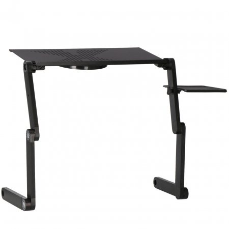 MASA PENTRU LAPTOP, PLIABILA, AJUSTABILA, VENTILATOR CU USB, MOUSE PAD DETASABIL, NEGRU, 48X26X49 CM, SPRINGOS [3]