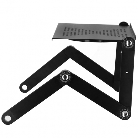 MASA PENTRU LAPTOP, PLIABILA, AJUSTABILA, VENTILATOR CU USB, MOUSE PAD DETASABIL, NEGRU, 48X26X49 CM, SPRINGOS [8]