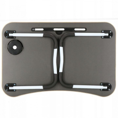 MASA PENTRU LAPTOP, PLIABILA, SUPORT PAHAR, MDF, METAL, PE, NATUR, 60X40X27 CM, SPRINGOS [5]
