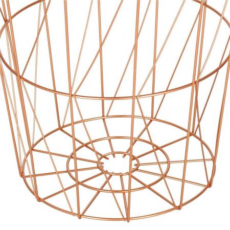 MASA ROTUNDA CU COS DEPOZITARE, MDF, BAZA METALICA, CUPRU SI NEGRU, 26.5/35X40 CM, RINO, SPRINGOS [8]