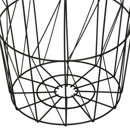 MASA ROTUNDA CU COS DEPOZITARE, MDF, BAZA METALICA, NEGRU SI ALB, 26.5/35X40 CM, RINO, SPRINGOS [9]