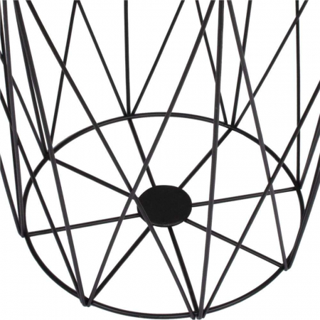 MASA ROTUNDA CU COS DEPOZITARE, MDF, BAZA METALICA, NEGRU SI NATUR, 24/35X35 CM, SPRINGOS [1]