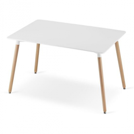 Living - MASA STIL SCANDINAV, ARTOOL, DREPTUNGHIULARA, MDF SI LEMN, ALB, 120X80X75 CM