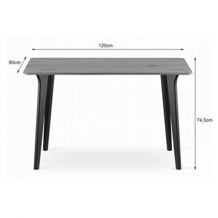 MASA STIL SCANDINAV, ARTOOL, DREPTUNGHIULARA, MDF SI LEMN, NATUR, 120X80X74.5 CM [2]