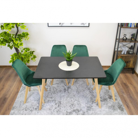 MASA STIL SCANDINAV, ARTOOL, DREPTUNGHIULARA, MDF SI LEMN, NEGRU, 120X80X74 CM [7]