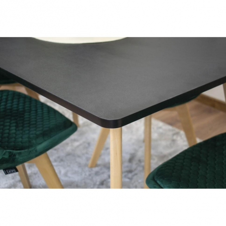 MASA STIL SCANDINAV, ARTOOL, DREPTUNGHIULARA, MDF SI LEMN, NEGRU, 120X80X74 CM [5]