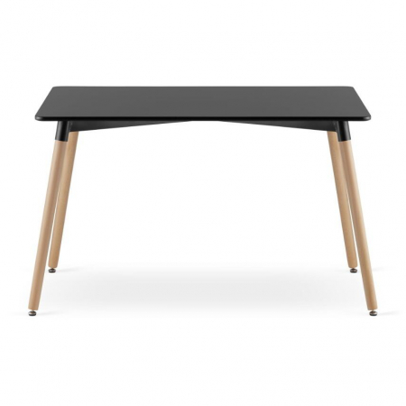 MASA STIL SCANDINAV, ARTOOL, DREPTUNGHIULARA, MDF SI LEMN, NEGRU, 120X80X75 CM [4]