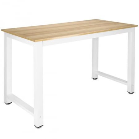 Mese - MASA STIL SCANDINAV, DREPTUNGHIULARA, METALICA, PLACA LAMINATA, ALB SI NATUR, 110X60X74 CM, SPRINGOS