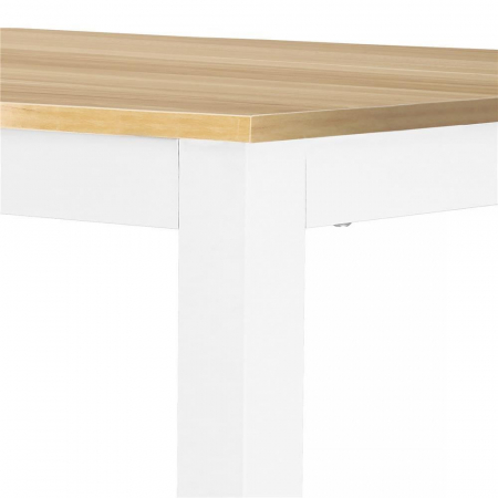 MASA STIL SCANDINAV, DREPTUNGHIULARA, METALICA, PLACA LAMINATA, ALB SI NATUR, 110X60X74 CM, SPRINGOS [8]