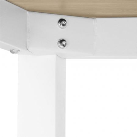 MASA STIL SCANDINAV, DREPTUNGHIULARA, METALICA, PLACA LAMINATA, ALB SI NATUR, 110X60X74 CM, SPRINGOS [6]