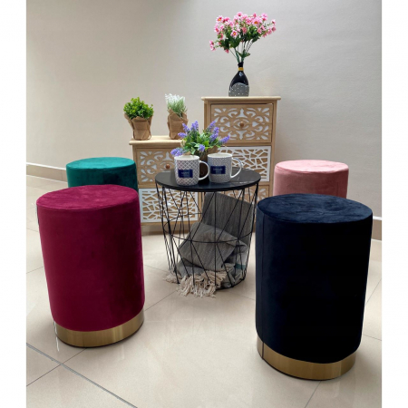 MASUTA CAFEA, CU COS DEPOZITARE METALIC, BLAT MDF EFECT MARMURA, ROTUND, NEGRU, SET 3 MARIMI, IRINA  [3]