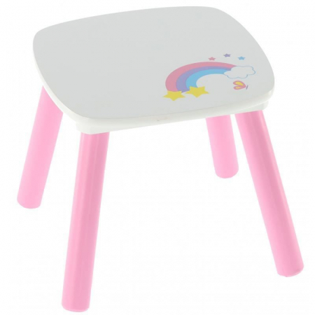 MASUTA DE TOALETA UNICORN, PENTRU COPII, ALB/ROZ, 60X40X44/80 CM, CHOMIK [1]