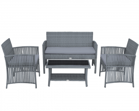 Mobilier de grădină de terasă - masă, canapea, 2 fotolii [1]