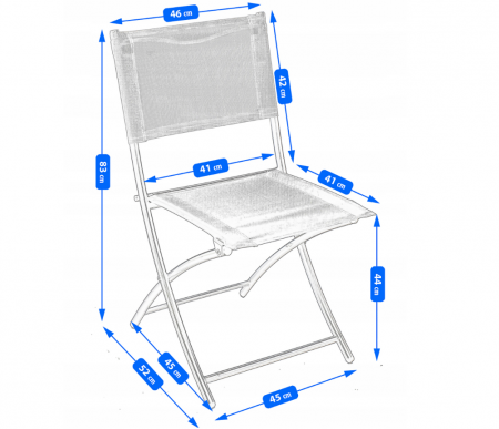 MOBILIER PLIABIL PENTRU BALCON, GRADINA, TERASA AZAY INTERIORS, 2 SCAUNE SI O MASA [4]