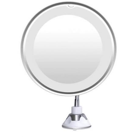 Living - OGLINDA COSMETICA, CU LED, FLEXIBILA, PRINDERE VENTUZA, MARIRE X10, GRI, 3XAAA, 20 CM, ISOTRADE
