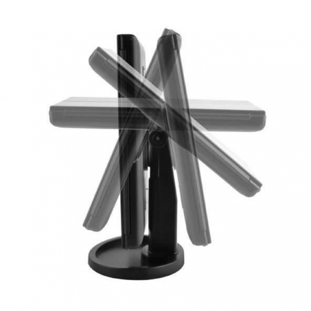 OGLINDA COSMETICA, CU LED, ROTATIVA, CU MARIRE IMAGINE 1X/2X/3X, NEGRU, 4XAA, USB, 34.5X9X28 CM, ISOTRADE [6]