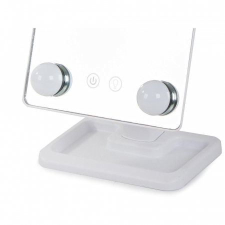 OGLINDA COSMETICA, VERK GROUP, CU LED, UNGHI REGLABIL, 4XAA, DIFERITE CULORI, 18.5X11X29.5 CM [2]
