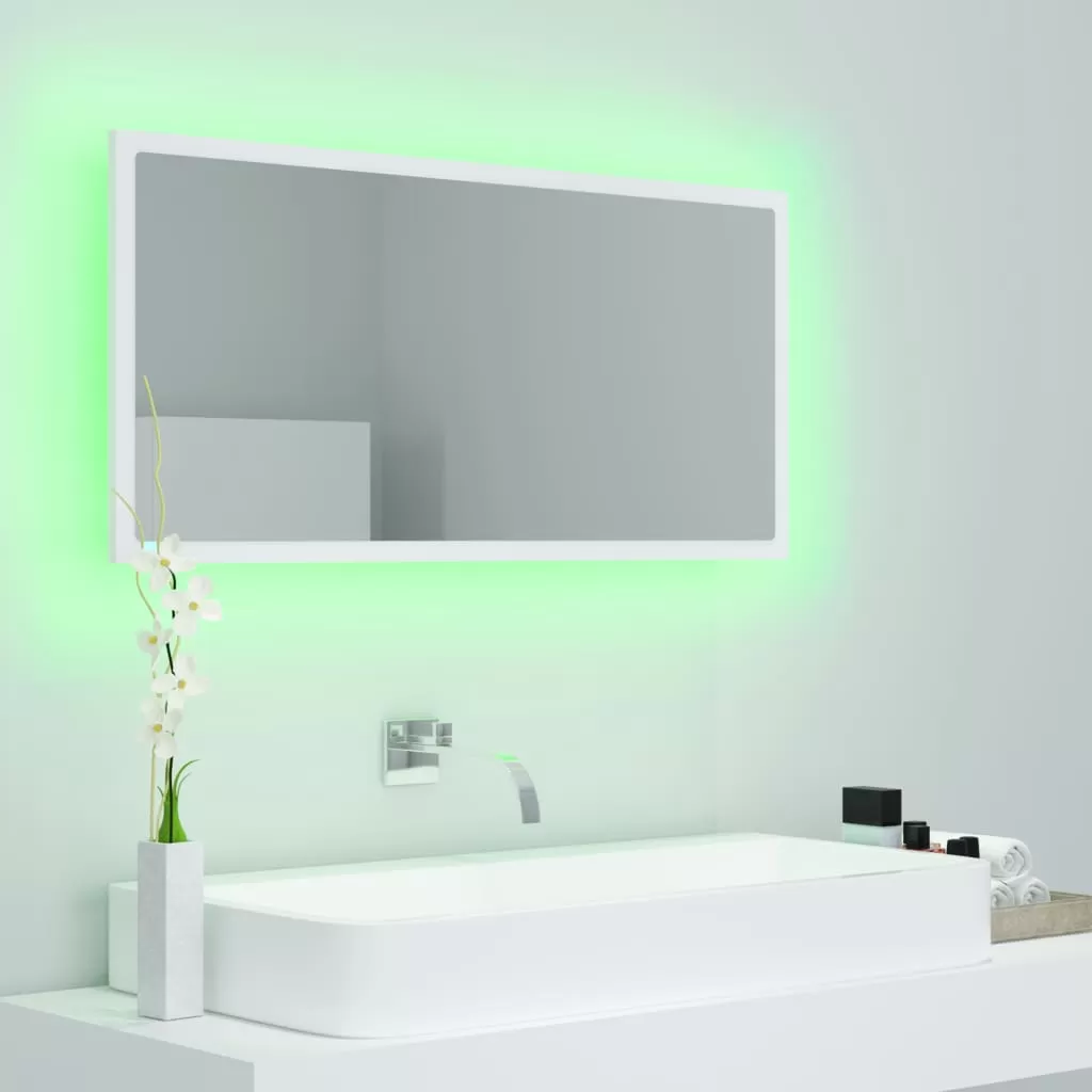 OGLINDA DE BAIE CU LED, ALB [3]