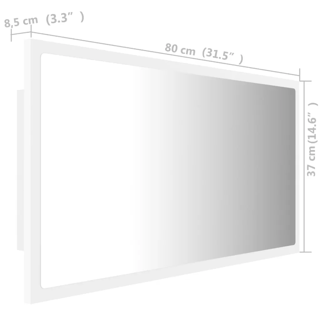 OGLINDA DE BAIE CU LED, ALB [11]