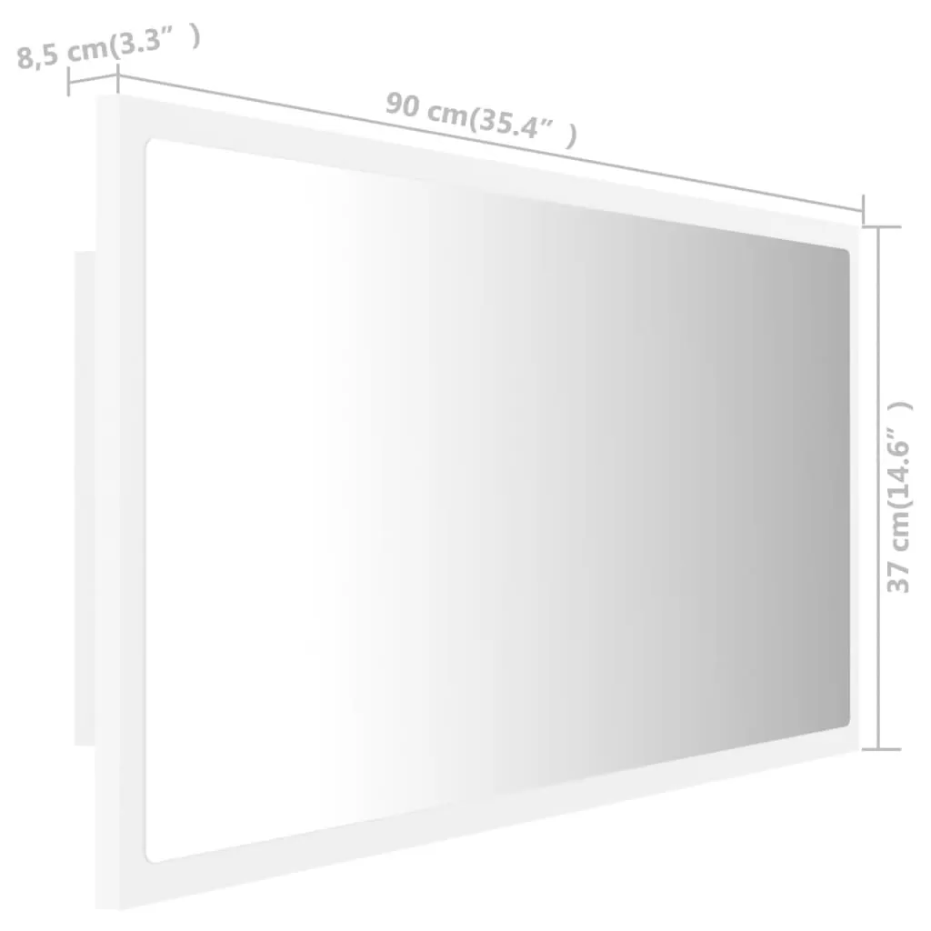 OGLINDA DE BAIE CU LED, ALB [11]